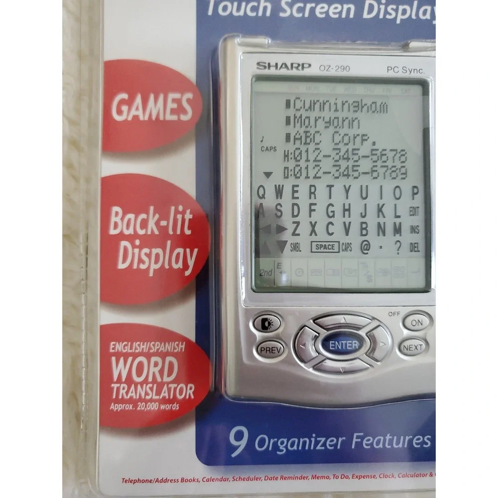 Sharp Wizard Organizer OZ-290 Palm Pilot Vintage Brand New In Package